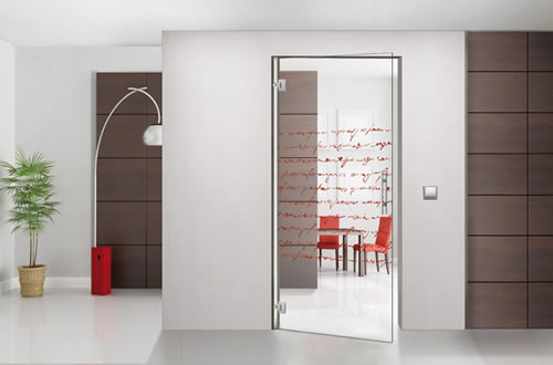 Puertas de paso de cristal abatibles bisagra