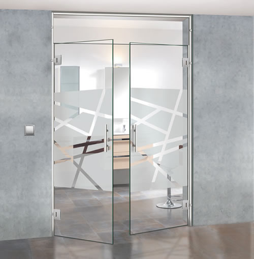 Puertas de paso de cristal abatibles bisagra